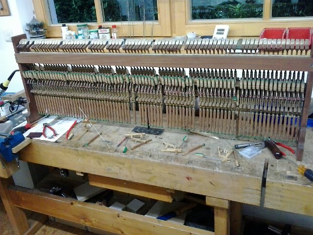Reparatur am Klavier Roloff – Schritt 15